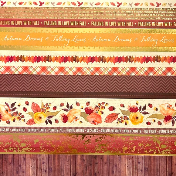 Fall Scrapbook Paper! Beautiful Autumn Colors! 12x12 Premium Card Stock! - Picture 3 of 12